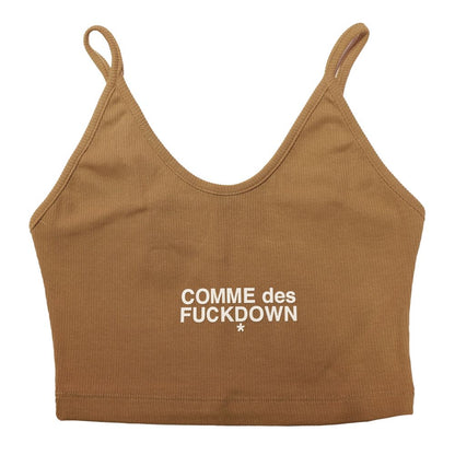 Brown Cotton Women Crop Top