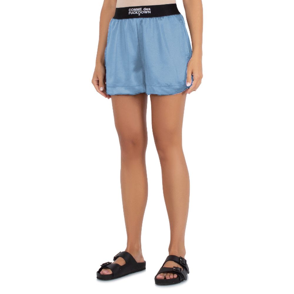 Blue Polyester Short