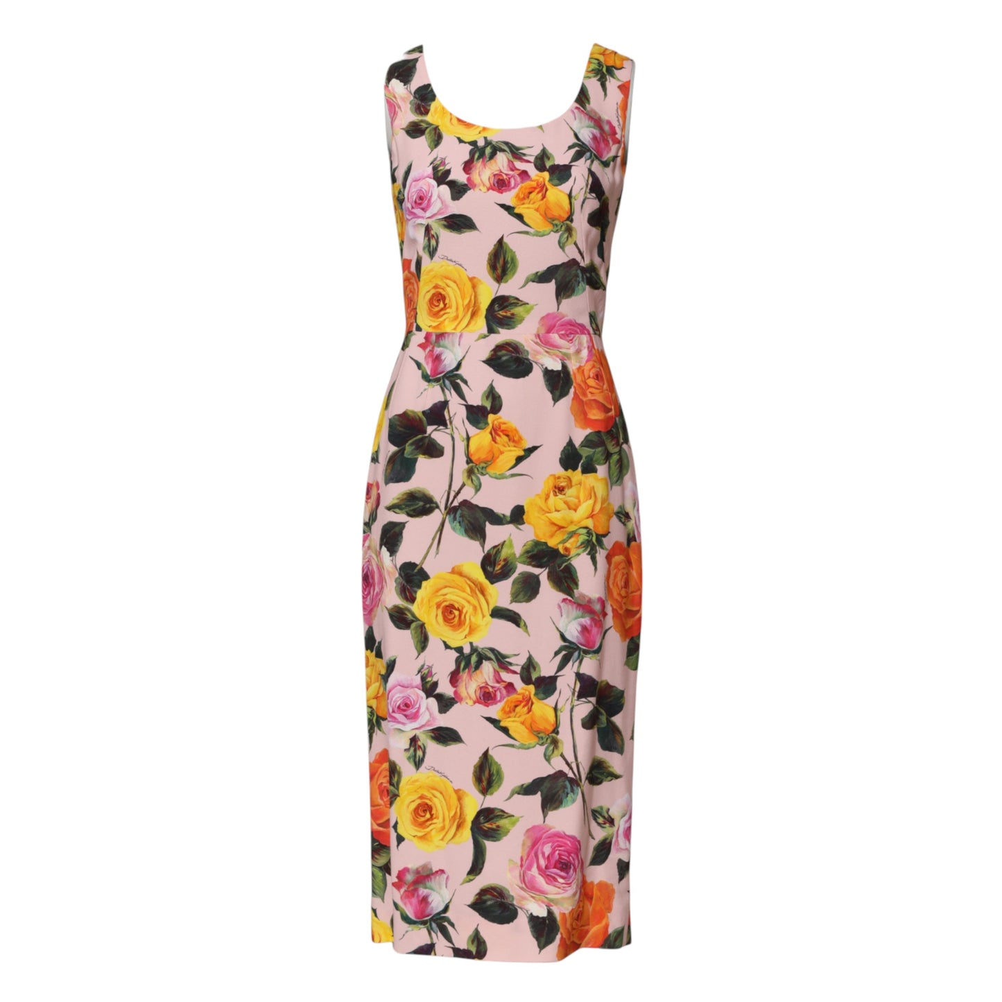 Multicolor Floral Knee Length Sheath Dress
