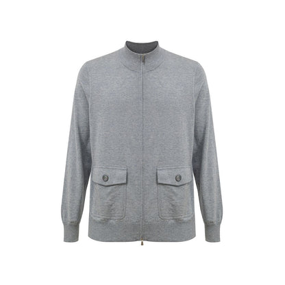 Gray Cotton Cardigan