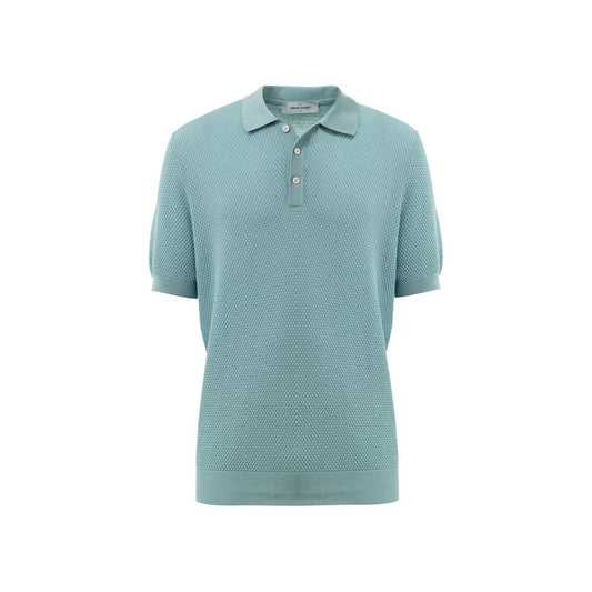Blue Cotton Polo Shirt