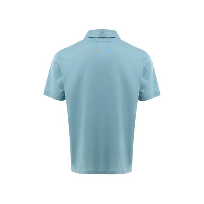 Blue Cotton Polo Shirt