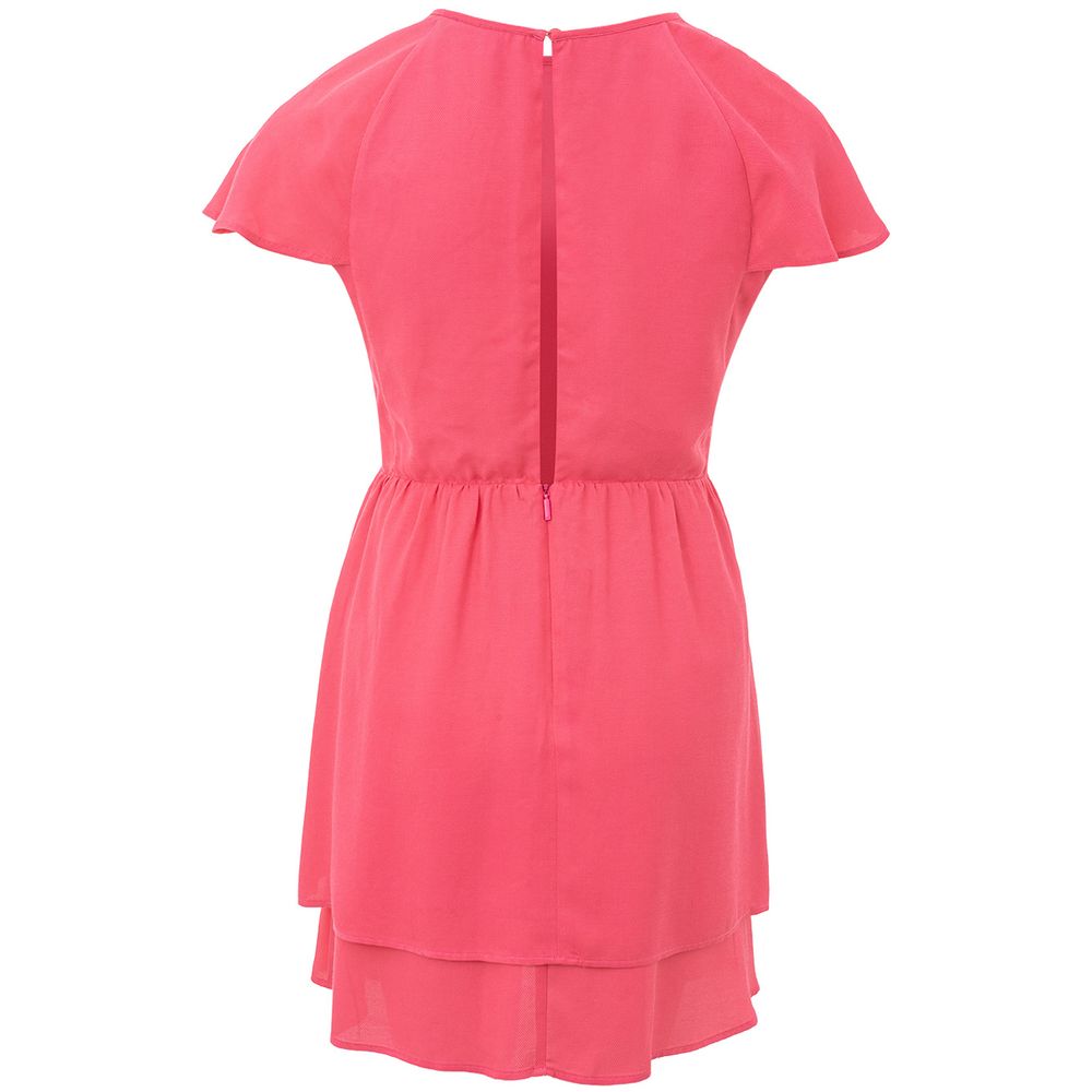 Fuchsia Viscose Casual Dress