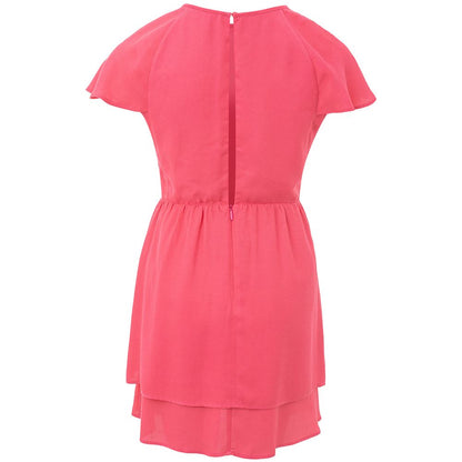 Fuchsia Viscose Casual Dress