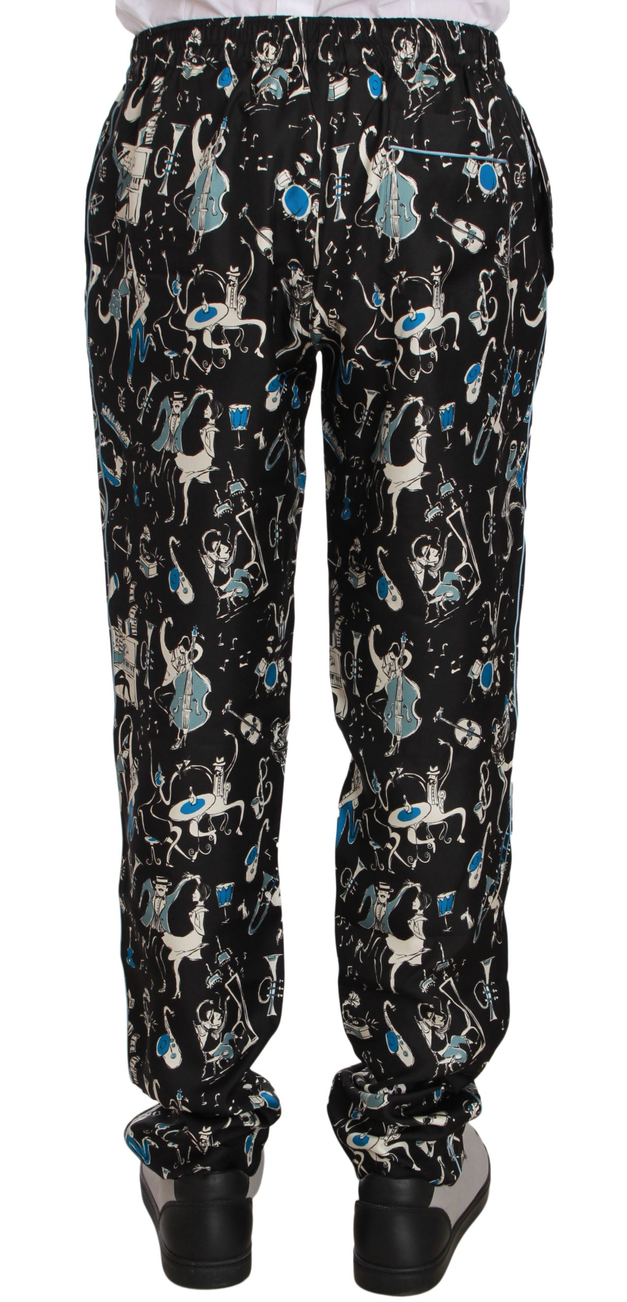 Edle Loungepants aus Seide mit einzigartigem Print