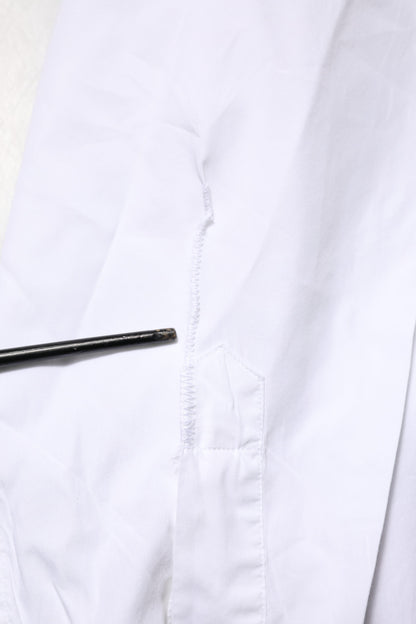 White Rose Embroidery Collared Shirt Top