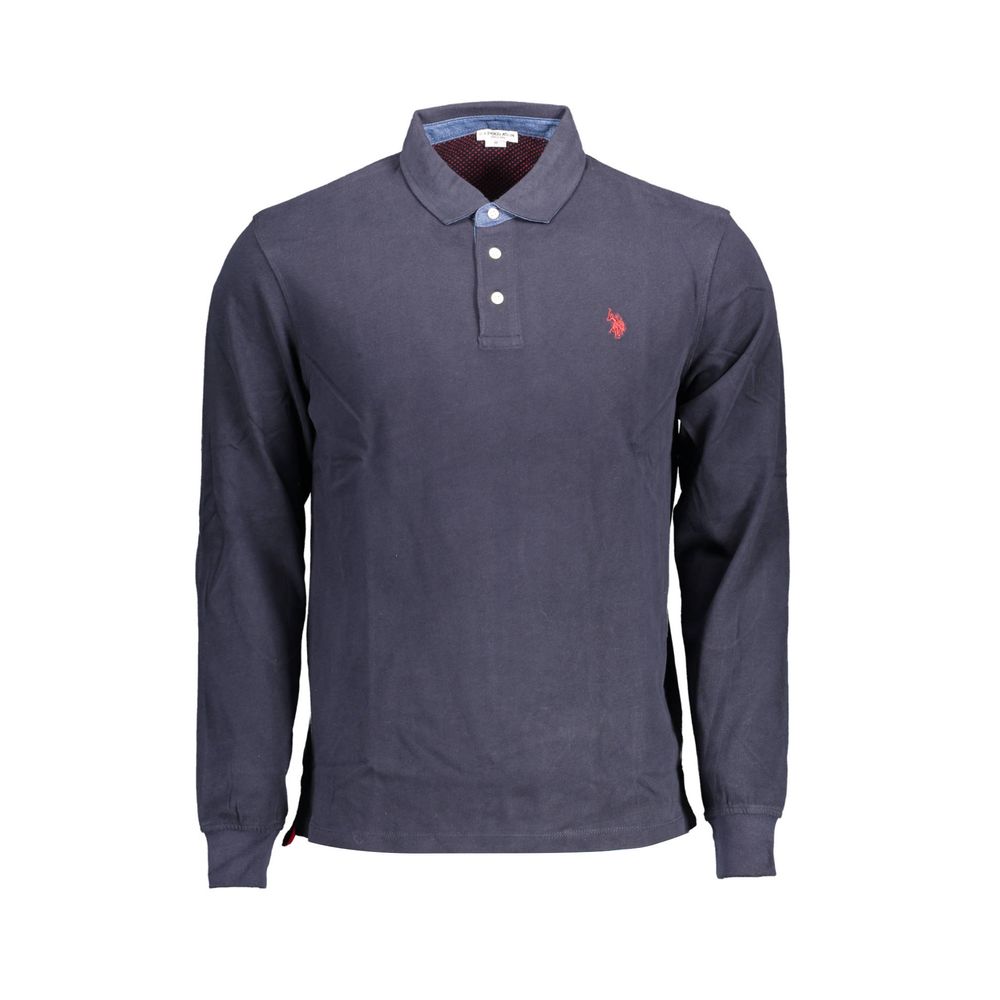 Blue Cotton Polo Shirt