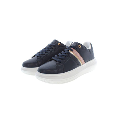 Blue Polyester Sneaker