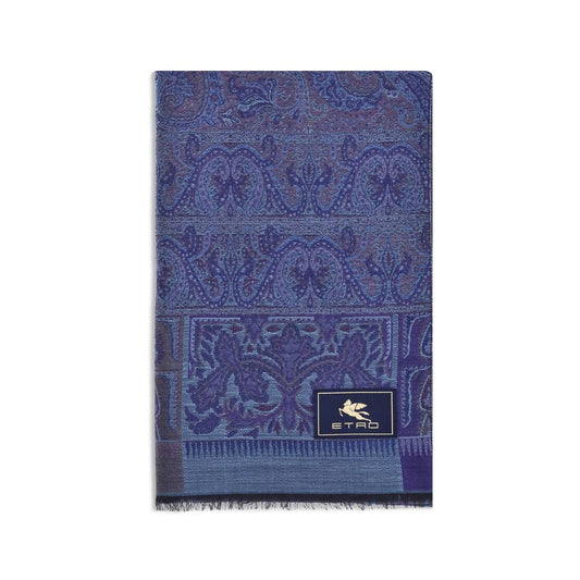 Blue Wool Scarf
