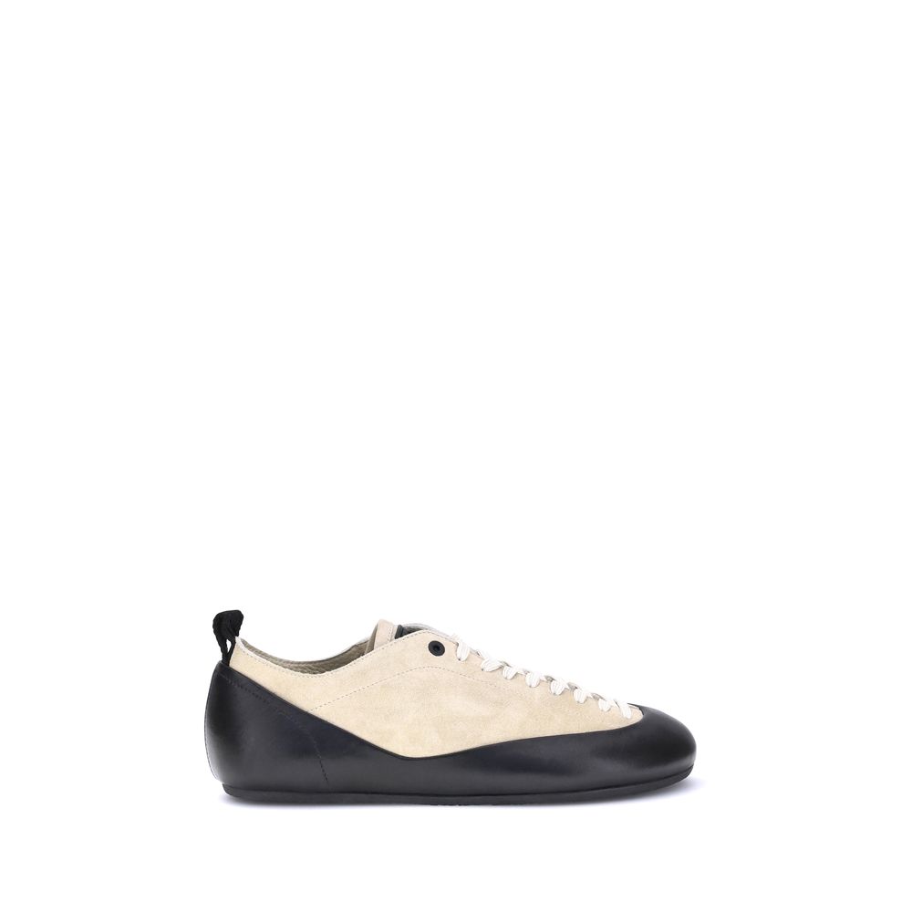 Beige Rubber Athletic Sneakers