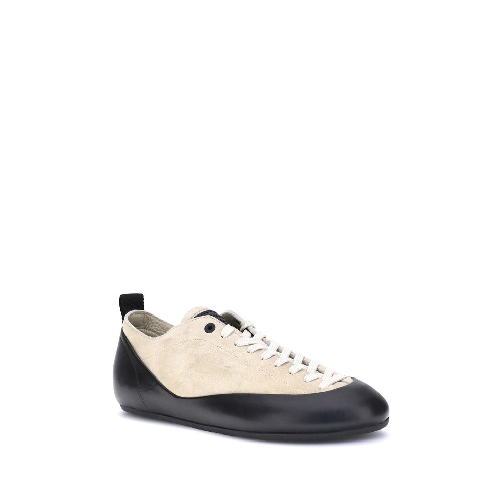 Beige Rubber Athletic Sneakers