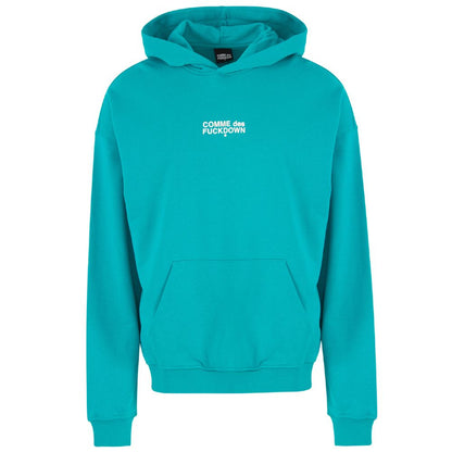 Green Cotton Men Hoodie