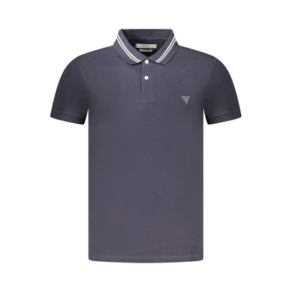 Blue Cotton Polo Shirt
