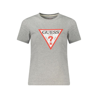 Gray Cotton Women T-Shirt