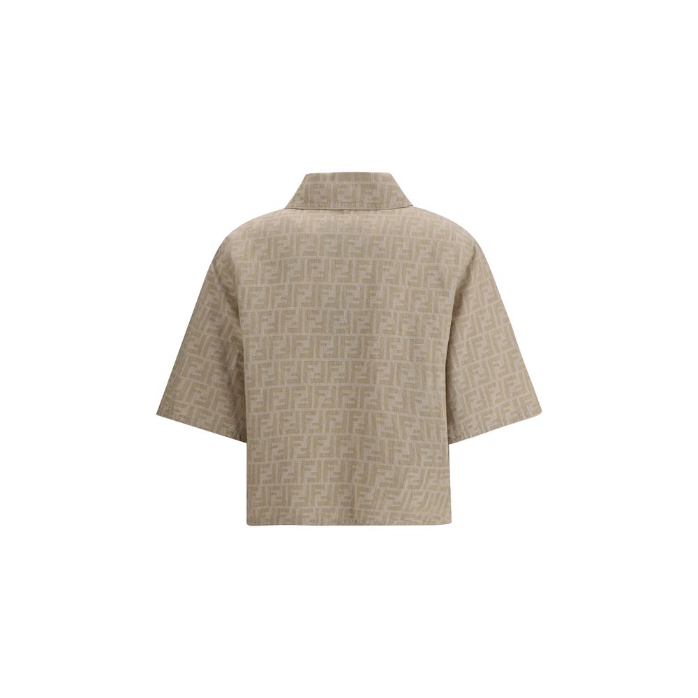 Beige Cotton Denim Jacket