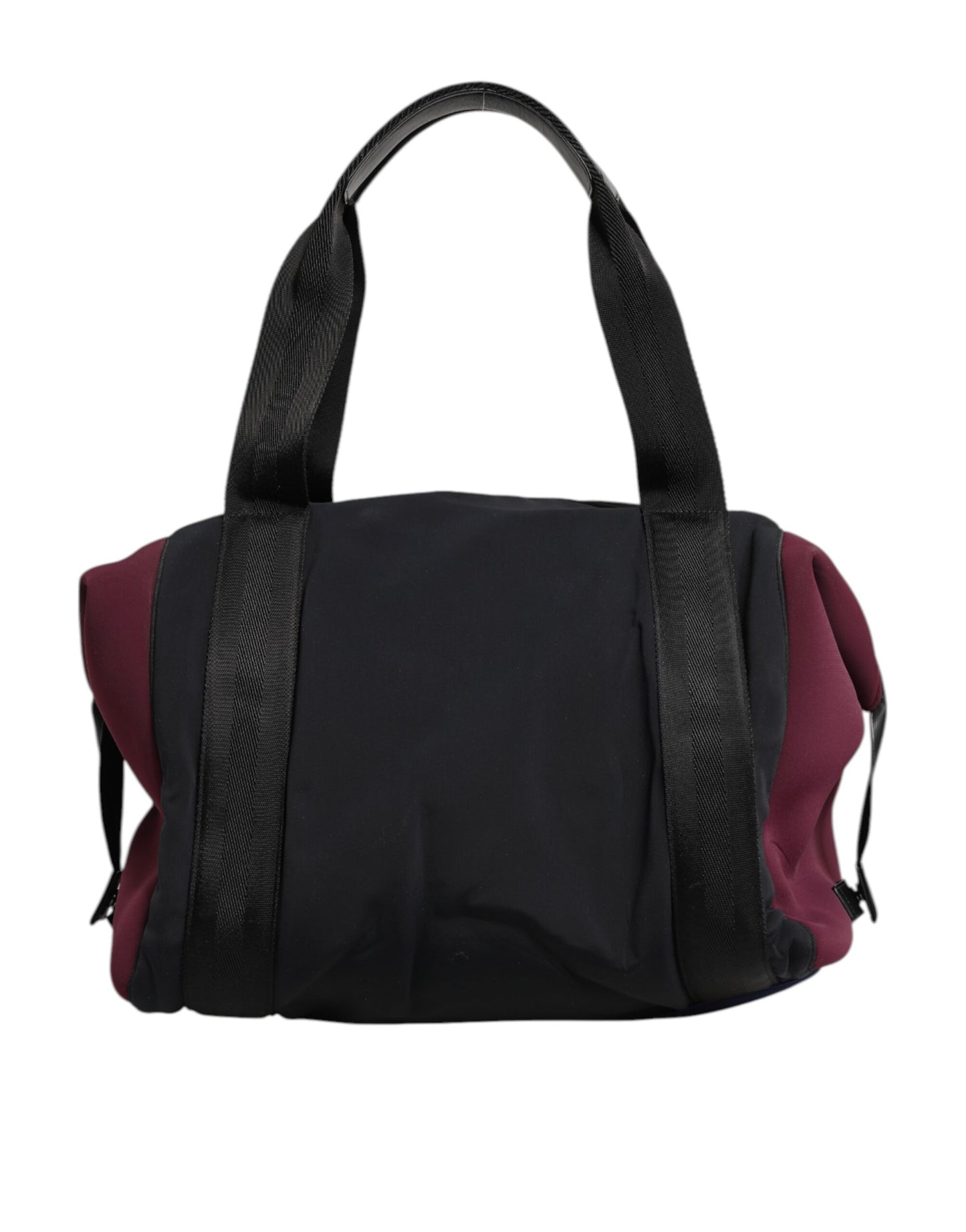 Black Maroon Hand Shoulder Duffel Travel Bag