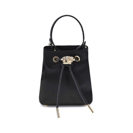 Black Viscose Shoulder Bag