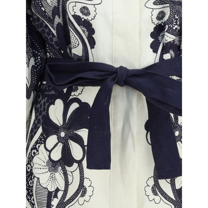 Multicolor Linen Casual Dress