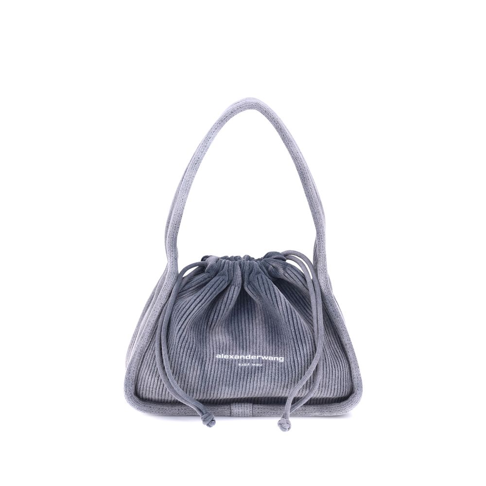 Light Blue Cotton Shoulder Bag