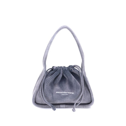 Light Blue Cotton Shoulder Bag