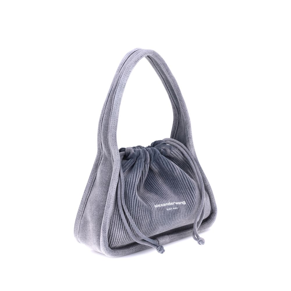 Light Blue Cotton Shoulder Bag