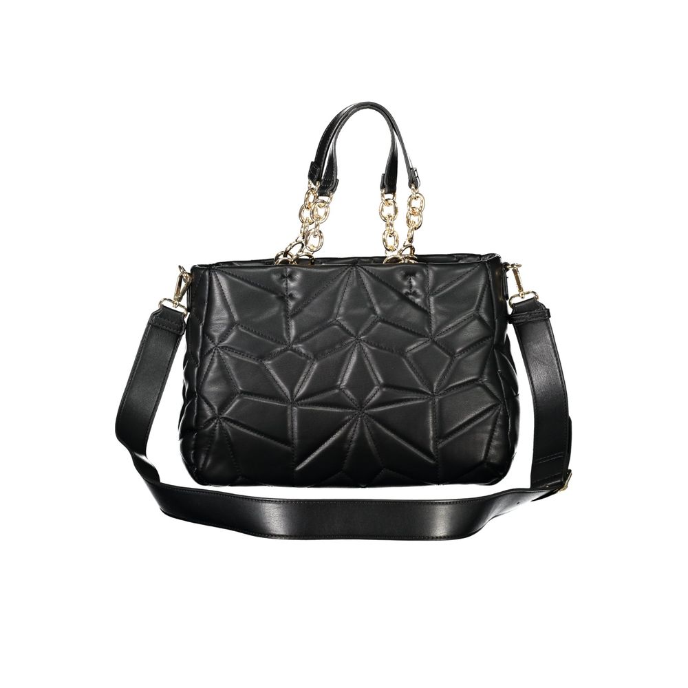 Black Polyethylene Women Handbag