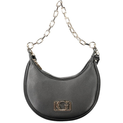 Black Polyethylene Women Handbag
