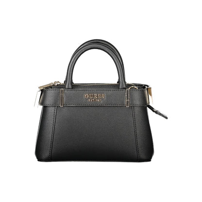 Black Polyethylene Women Handbag