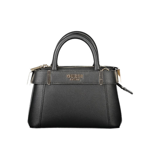 Black Polyethylene Women Handbag