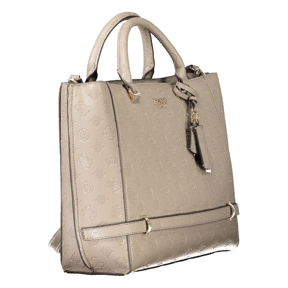 Brown Polyethylene Women Handbag