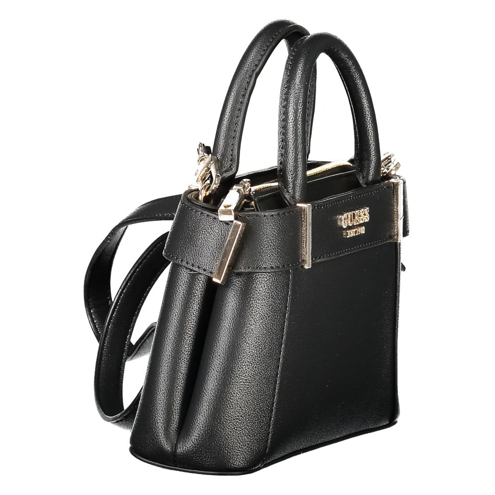 Black Polyethylene Women Handbag