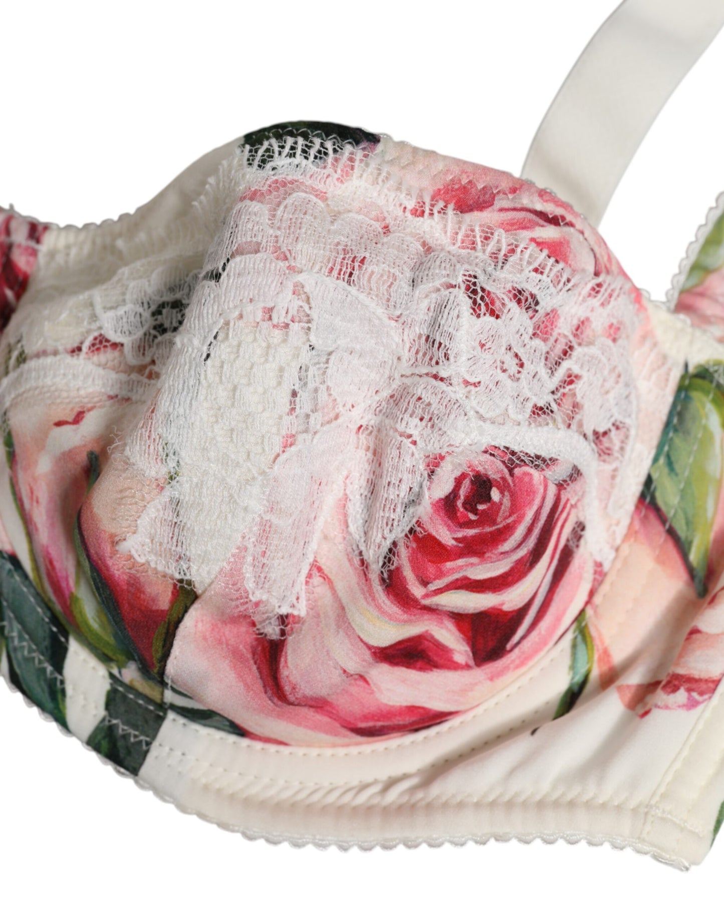 White Floral Balconette Underwired Bra Underwear