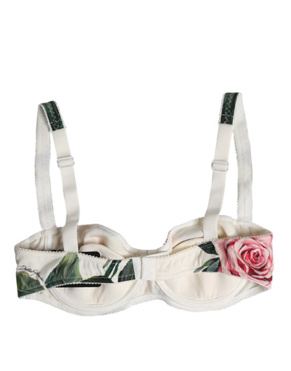 White Floral Balconette Underwired Bra Underwear