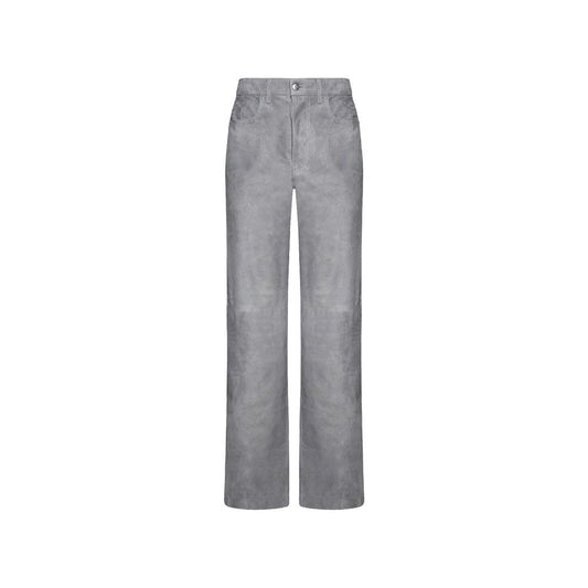 Gray Leather Pants