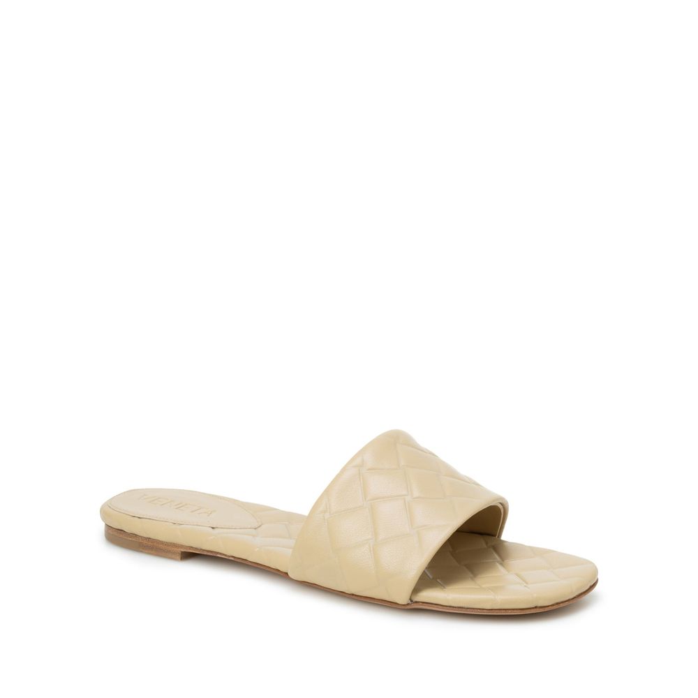 Beige Lamb Leather Sandals