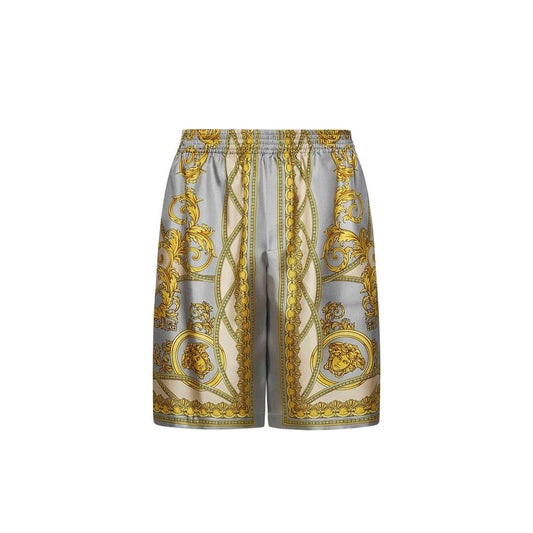 Gray Silk Short And Mini Shorts