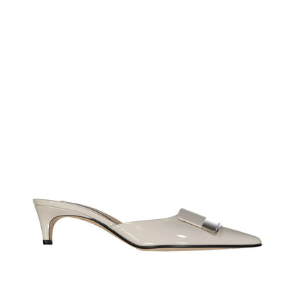 Beige Calfskin Mules