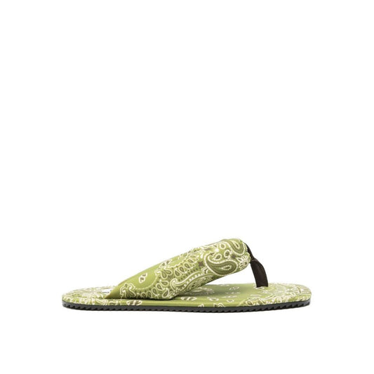 Green Elastane Slides
