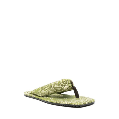 Green Elastane Slides