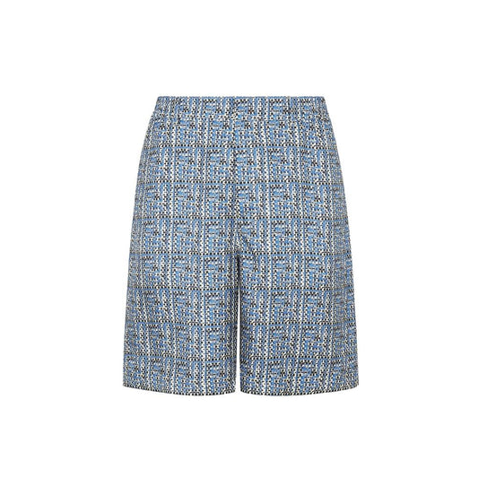 Blue Silk Shorts