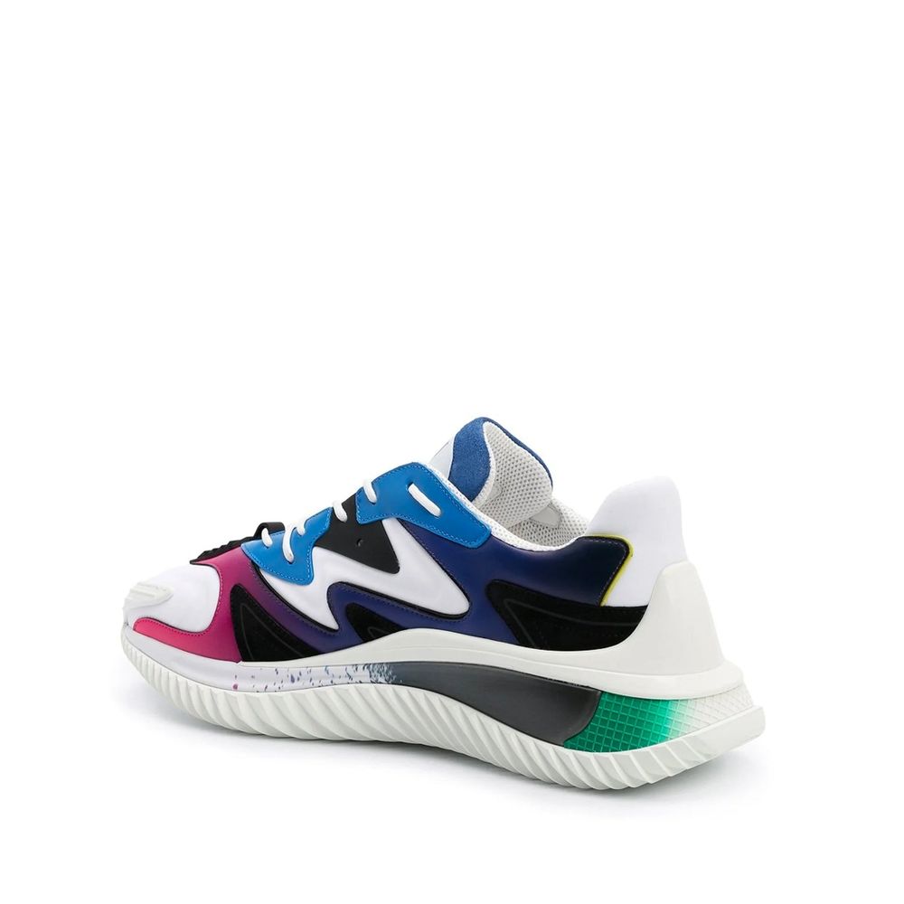 White Fabric Athletic Sneakers