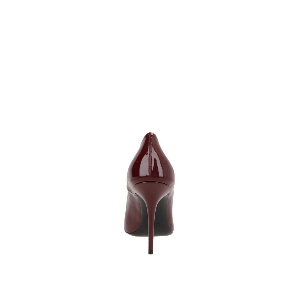 Red Calfskin Platform Pumps