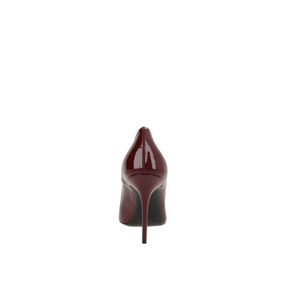 Red Calfskin Platform Pumps