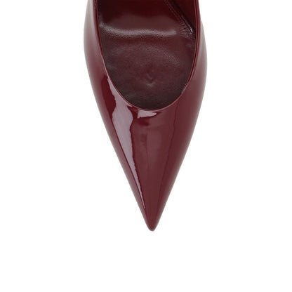 Red Calfskin Platform Pumps