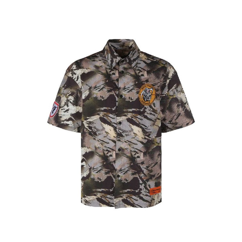 Green Cotton Pattern Shirt
