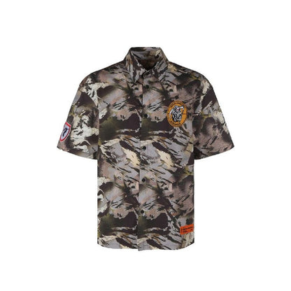 Green Cotton Pattern Shirt