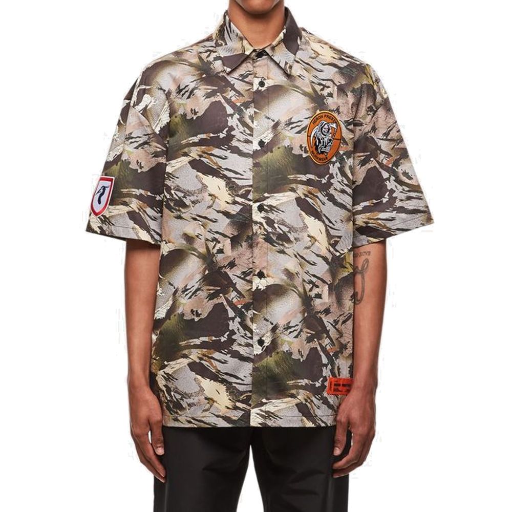 Green Cotton Pattern Shirt
