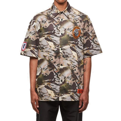 Green Cotton Pattern Shirt