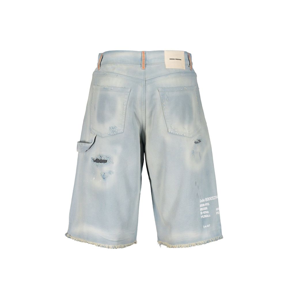 Blue Cotton Shorts