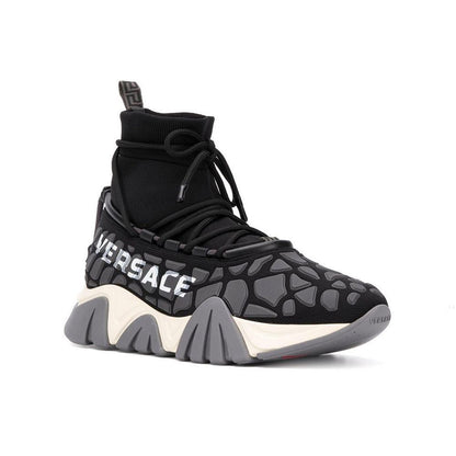 Black Fabric Athletic Sneakers